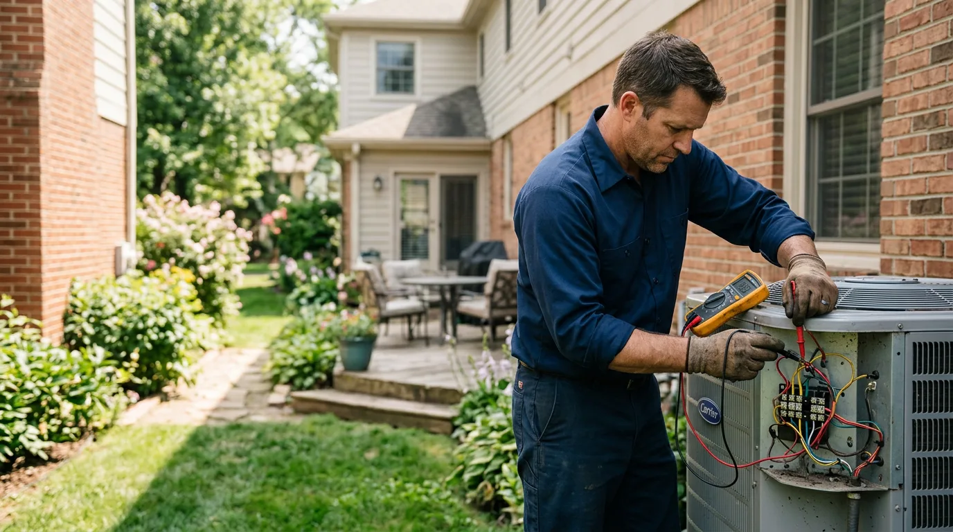 HVAC technician working near New Haven, OH